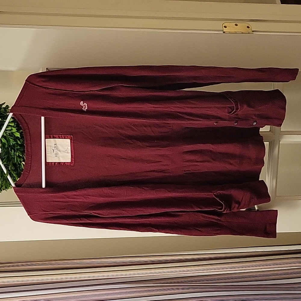 Maroon Hollister Cardigan